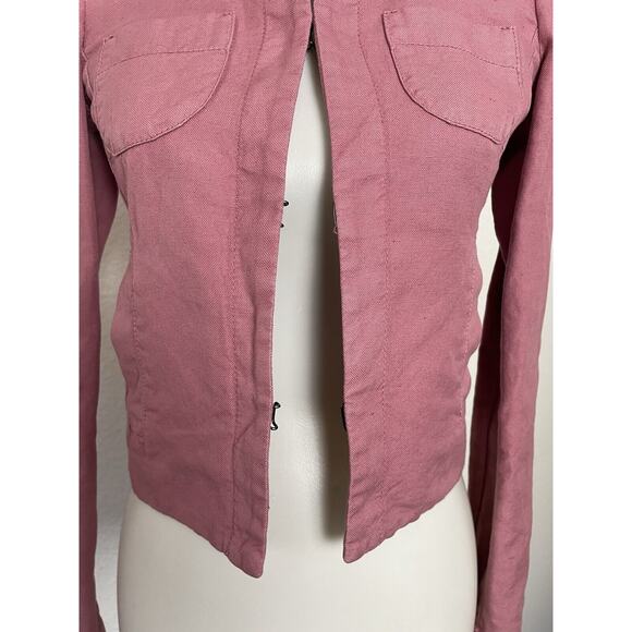 Sisley Jacket Blazer Single Breast Cotton Linen - Picture 3 of 12